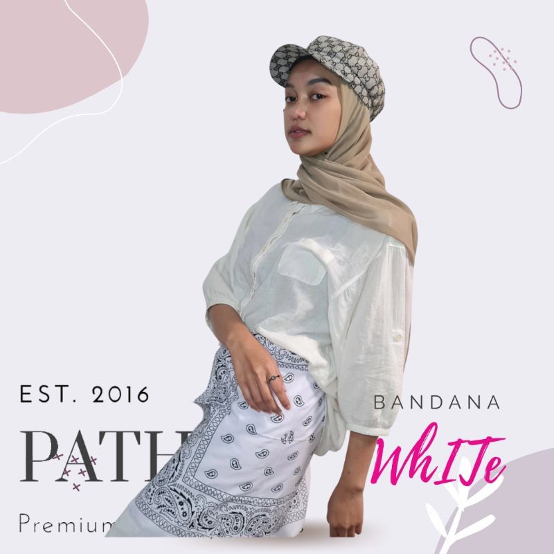 Pathos - Slayer Bandana Scraf Motif Paisley Pattern Retro Hitam