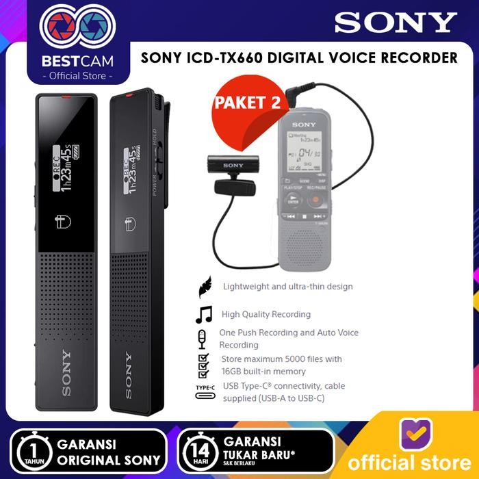 Sony Icd-Tx660 Tx660 Digital Voice Recorder Tx Series