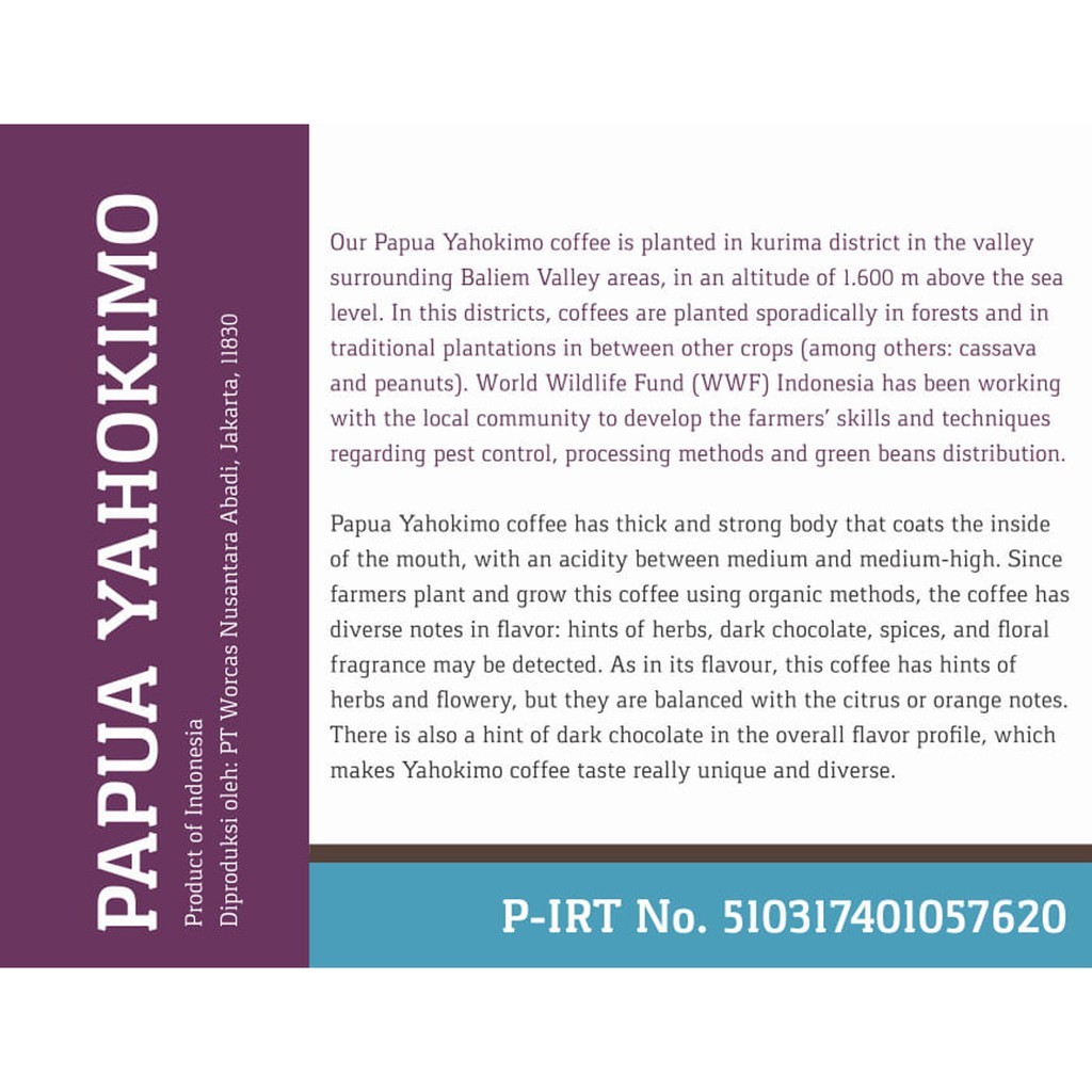 

PROMO WORCAS Kopi Arabika Papua Yahukimo 200 Gram - Medium Roast