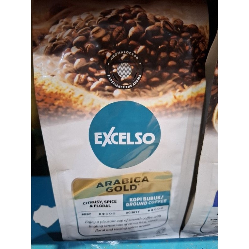 

PROMO Excelso Arabica Gold bubuk(ground)/ Biji(bean) 200gr