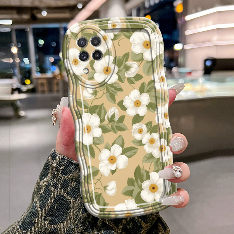 Casing Hp Untuk Samsung Galaxy A22 4G A22 5G A12 4G A12 5G M12 F12 A22s 5G M22 M32 Case Krim gelomba