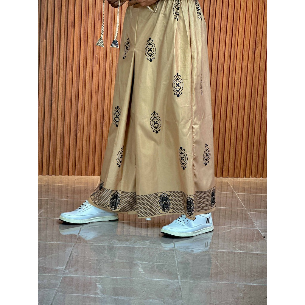 Sarung Instan Dewasa sarwon batik pria dewasa Simpel Coklat Susu Coksu