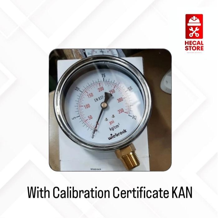 pressure gauge WIEBROCK 4" (350 psi) dan SERTIFIKAT KALIBRASI