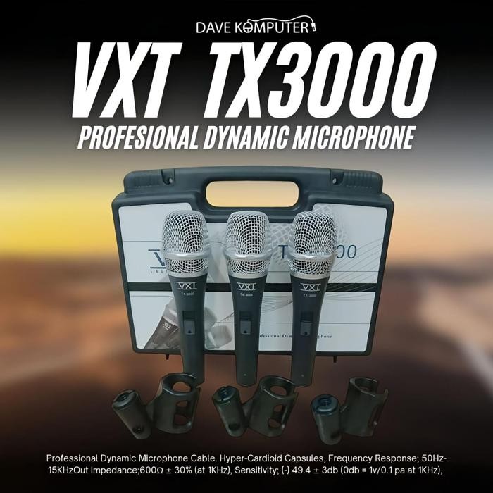 Ready JT VXT TX-3000 / TX3000 / TX 3000 microphone vocal isi 3 mic karaoke
