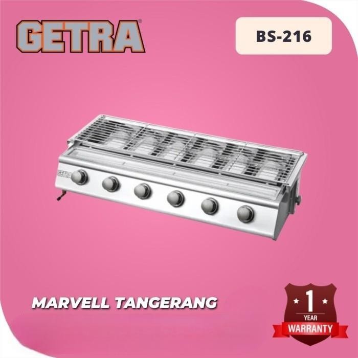 Kompor Pemanggang Getra Bs 216 Roaster 6 Tungku Bbq Sosis