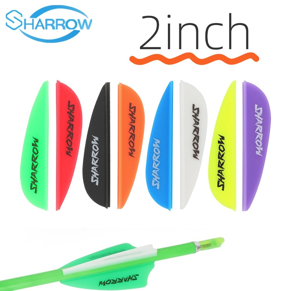 2inch Rubber Arrow Vanes Archery 8Colors Arrow Feather Archery Feathers for Arrow Shaft Archery DIY 
