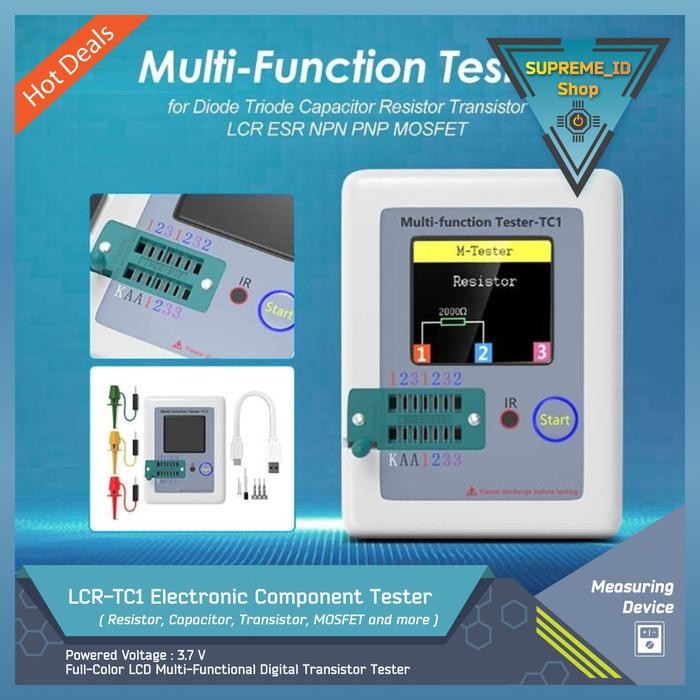 Lcr-Tc1 Lcr-T4 Tft Full Color Lcd Digital Component Transistor Tester