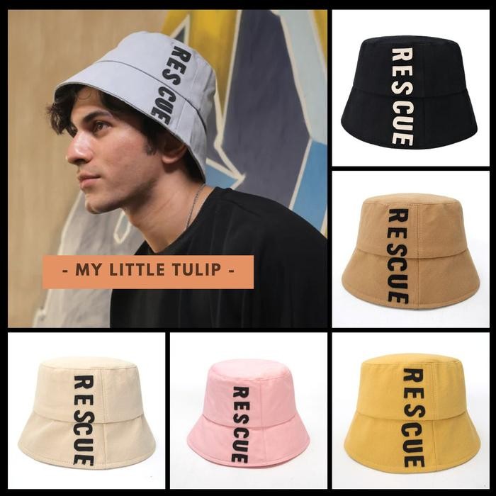 Topi Bucket Hat Pendek Pria Wanita / Topi Cowok Cewek Korea Style Kpop