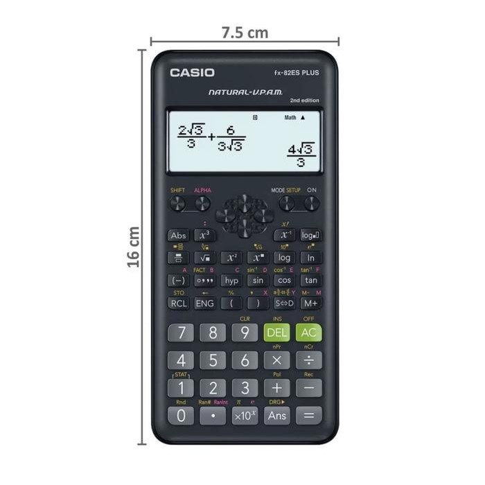 

Kalkulator Casio Fx 82Es Plus-2 Calculator Scientific New Original Warna Hitam Biru Pink