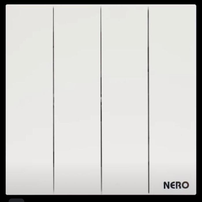 Saklar 4 Gang 1 Way Nero Vega Matte White Saklar 4Gang Vega Putih