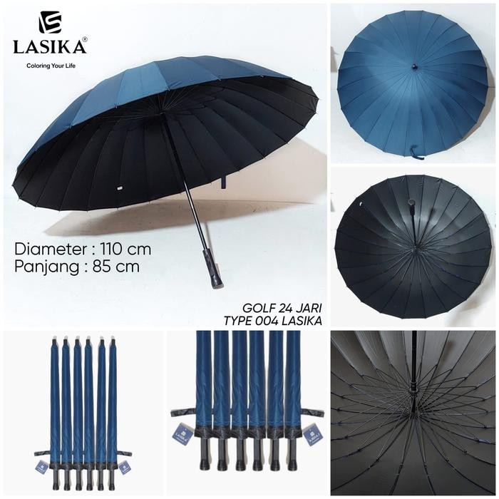 Payung Golf 24 jari Polos ada sarung kualitas Premium