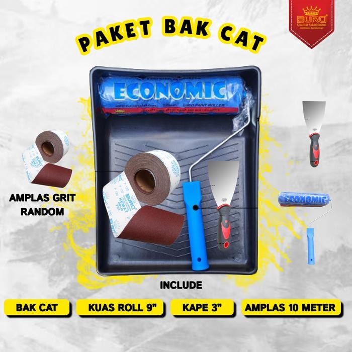 [Konaa] Paket Alat Cat Kuas Roll Refill Kuas Roll Bak Cat Kape Dan Kuas Cat