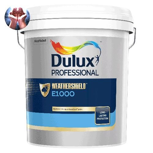 BEST SELLER ICI DULUX WEATHERSHIELD PRO E1000 20 LITER, SEGEL ORI PABRIK, warna BRILLIANT WHITE