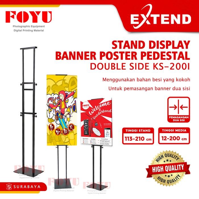 

Stand Display Banner Poster Pedestal Tripod Kaki Papan Tegak Dua Sisi Terlaris