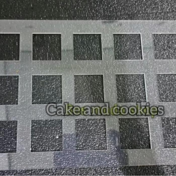 Cetakan almond crispy kotak bahan akrilik Cetakan Almond Crispy Bandung Kitchenware