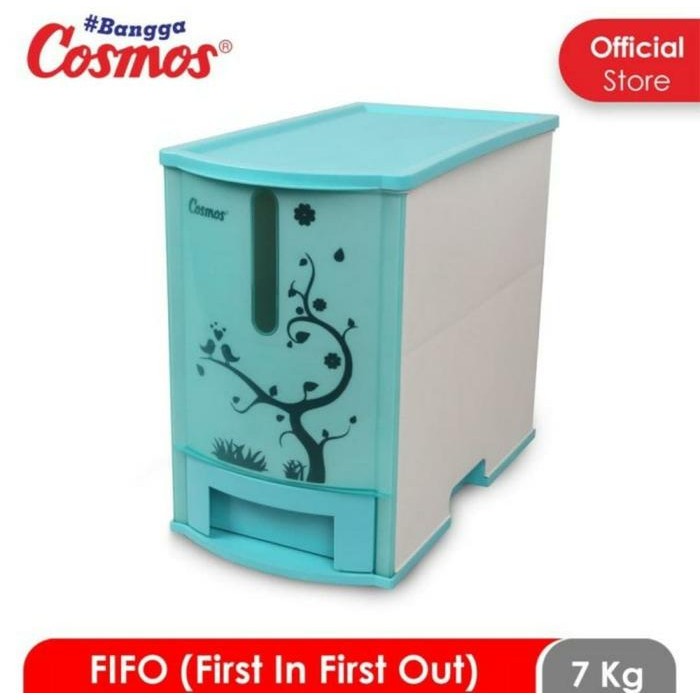 Rice Box Mini Cosmos 007 7kg Pundi Penyimpanan Beras Cosmos Fifo Beras