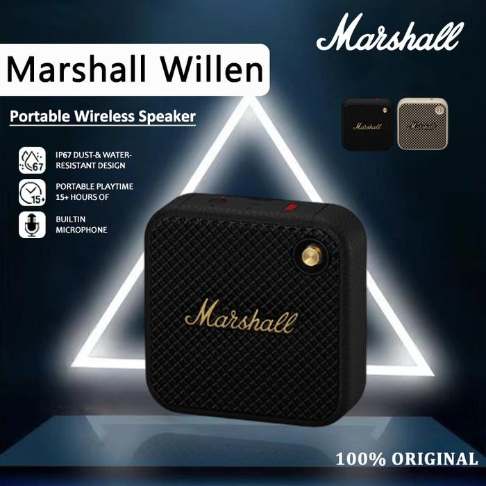 Original 100% Marshall Willen Portable Speaker Marshall Bluetooth speaker waterproof mini bluetooth