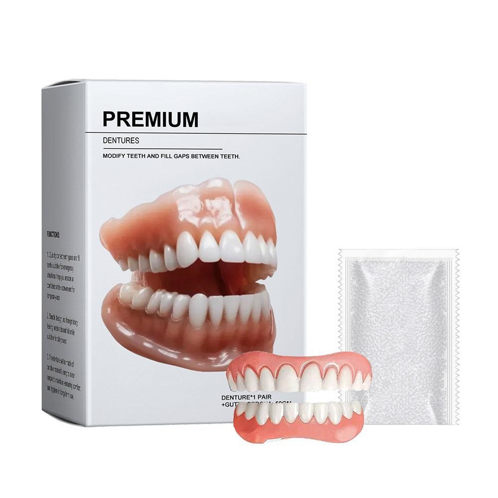New False Teeth Silicone Upper & Lower Veneers Perfect Laugh Veneers Dentures Paste Fake Teeth