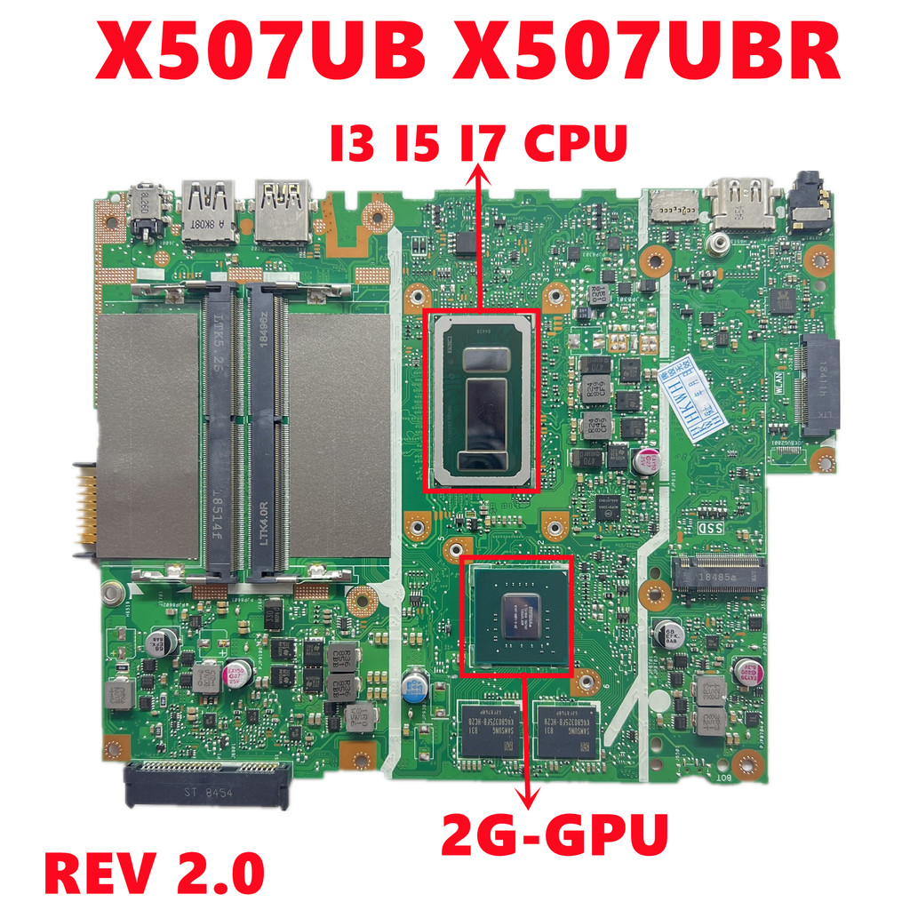 X507UB Mainboard For ASUS X507U X507UA X507UB X507UF X507UAR X508UBR Y5000U Laptop Motherboard With 