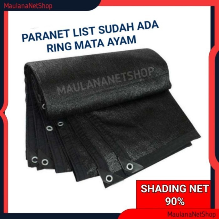 PREMIUM Jaring Peneduh Paranet 90% TERPASANG LIST TERPAL DAN MATA AYAM/Jaring