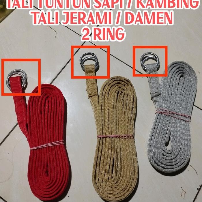 PREMIUM TALI 2 RING ,TALI DAMEN , TALI JERAMI , TALI KAMBING ,Tali Tuntun Sapi Kambing Kerbau Domba