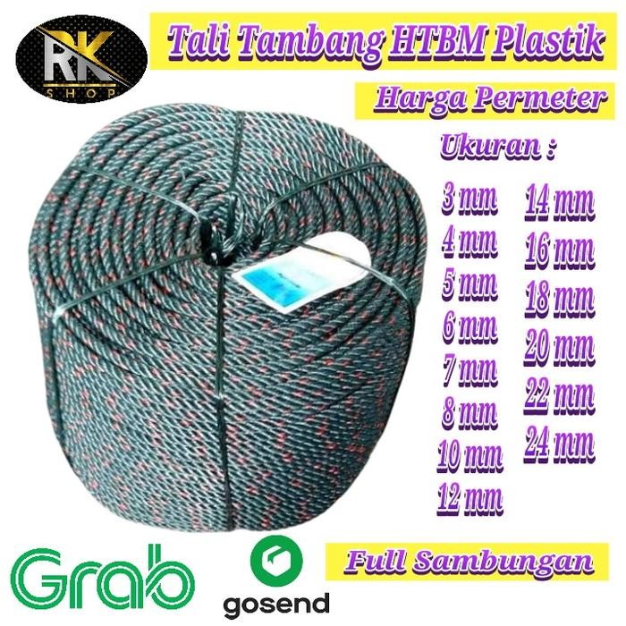 PREMIUM Tali Tambang Besar Plastik 10mm 12mm 14mm Tali HTBM Tali Jemuran