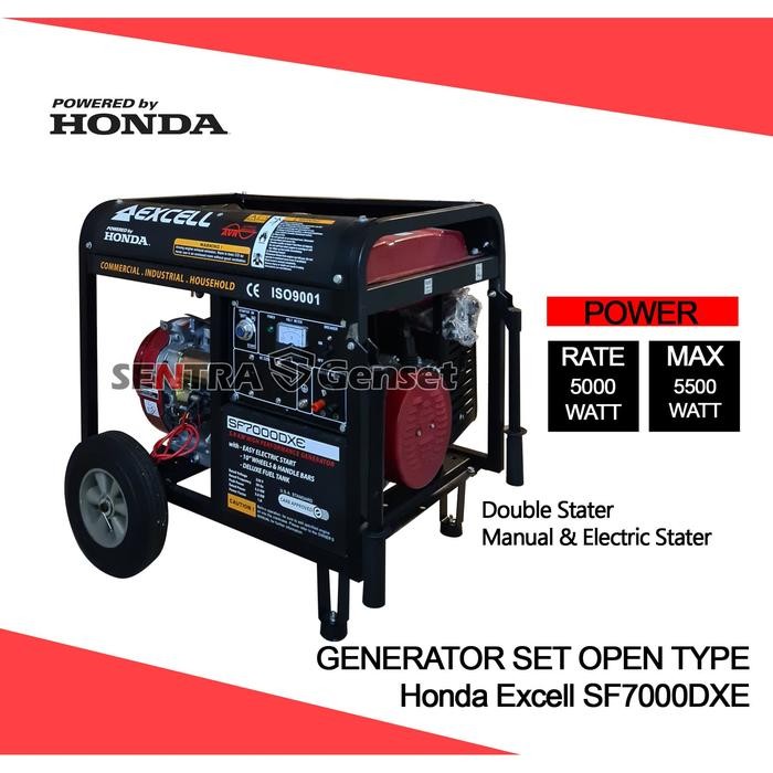GENSET HONDA 5000 WATT. HONDA EXCELL SF7000DXS