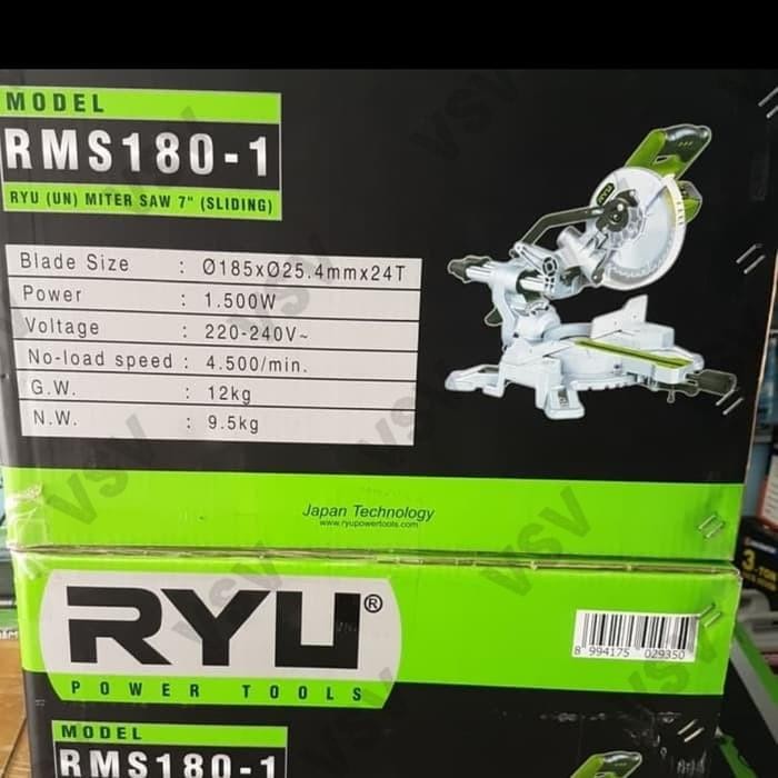 Terlaris Ryu Rms180-1 Sliding Miter Saw 7" Mitre Saw Sliding 7" Ryu