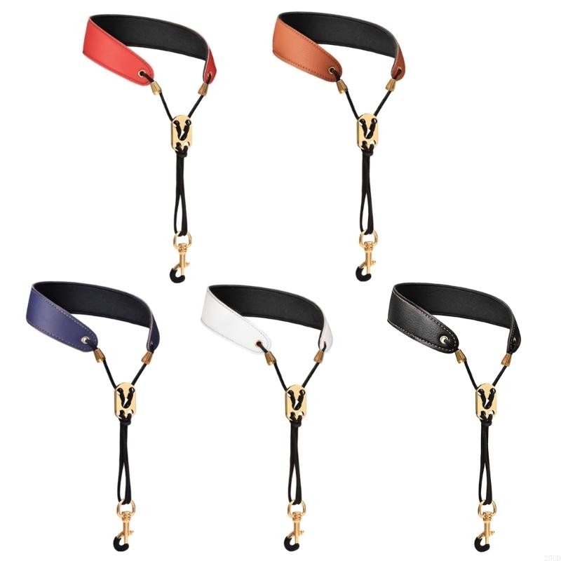 Adjustable Saxophone Neck Strap Padded Comfortable Leather Shoulder Harness