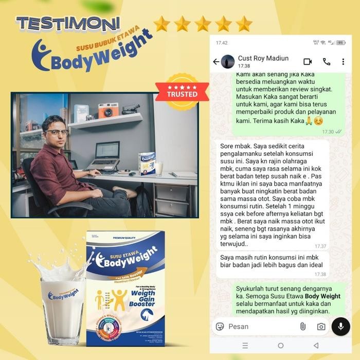 

BARANG TERLARIS BodyWight Susu Kambing Etawa Penambah Badan Susu Etawa Membantu Meningkatkan Nafsu