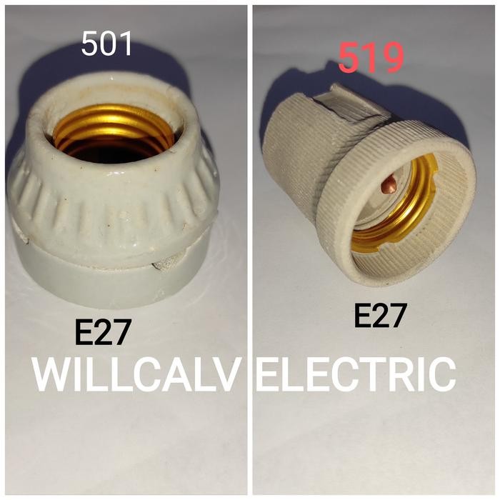 PREMIUM FITING KERAMIK E27 - FITING LAMPU TAMAN E27 - FITING E27