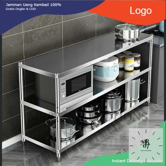PREMIUM Rak Dapur Serbaguna/Kitchen Set Alumunium/Meja Kitchen Stainless