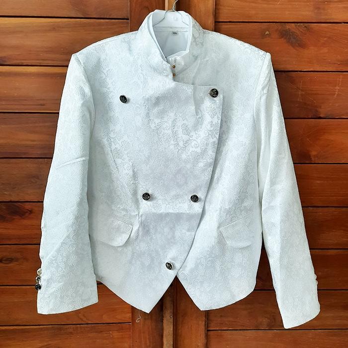 Ready Beskap Jaguar Putih Model Solo Sikepan Bisa Untuk Pengantin Termurah