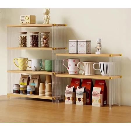 PREMIUM Rak Serbaguna / Rak Meja / Rak Kopi / Rak Bumbu Aesthetic / Rak Bumbu Dapur