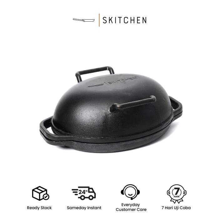 Skitchen Cast Iron Brisbane Bread Pan Max Alat Panggangan Loyang Roti Sourdough Premium