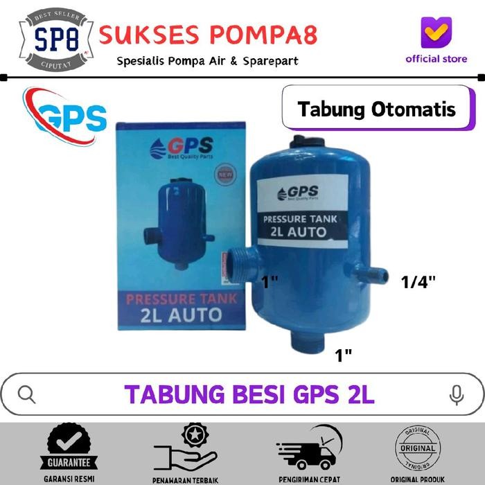 TABUNG POMPA AIR BESI GPS 2 LITER / TANGKI OTOMATIS GPS