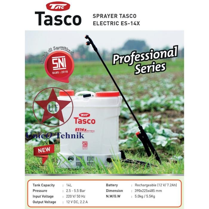 Sprayer Tasco Es 14X Elektrik 14 Liter / Alat Semprot Hama Batrei Terlaris