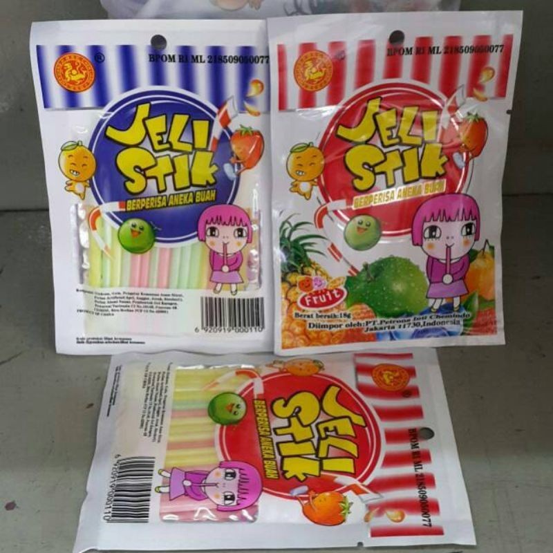 permen jelly stick pendek aneka rasa