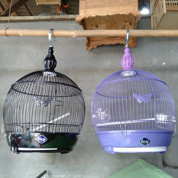 sangkar burung besi bulat gentong ,.