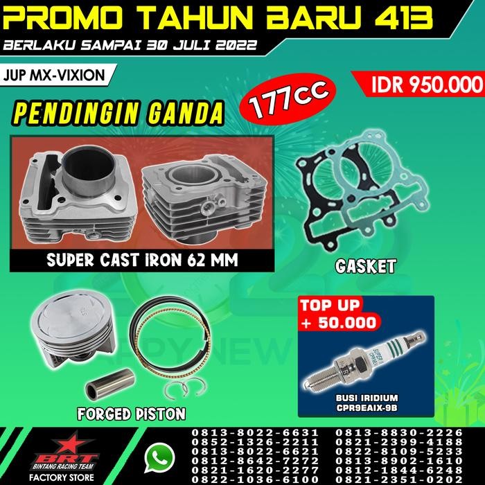 Blok + Piston 62.00Mm Double Cooler Jupiter Mx/Vixion Brt