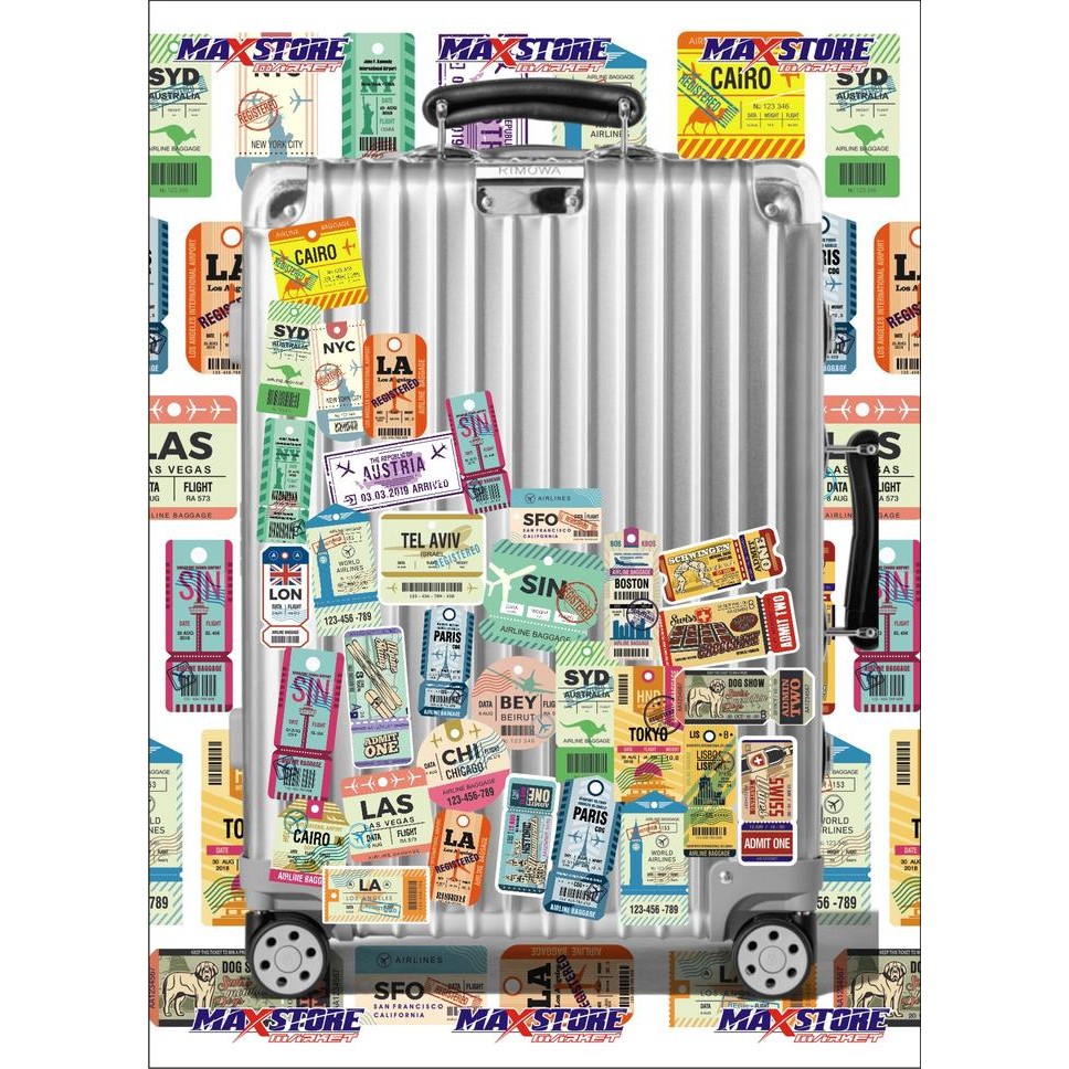 BOARDING PASS STIKER / BOARDINGPASS STICKER / LUGGAGE STIKER / KOPER