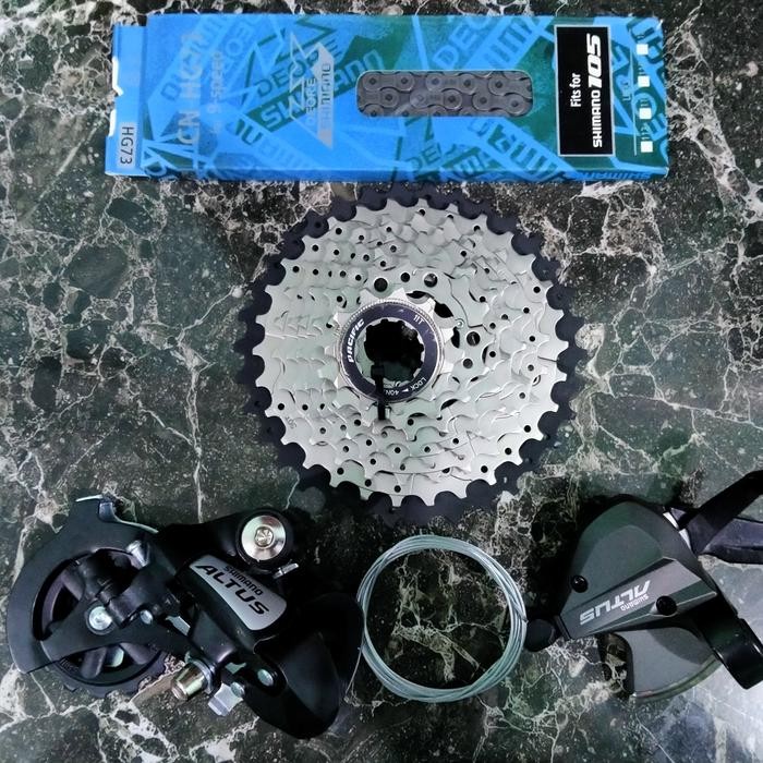 Groupset Shimano Altus M310 9 Speed with Sprocket 9 Speed Original
