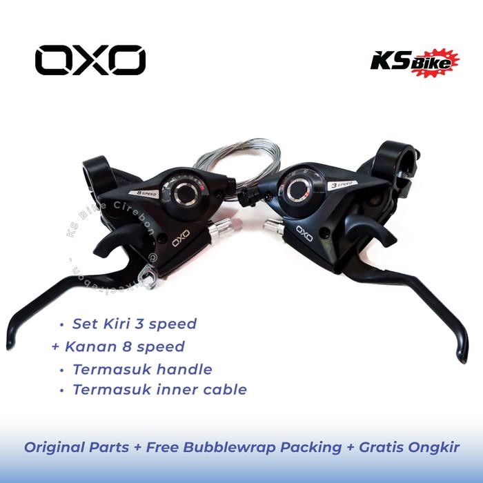 Shifter Sepeda Gunung OXO 3 x 7 3 x 8 Speed ST51 Handle Rem Operan Gigi Kiri Kanan 7 8 Speed