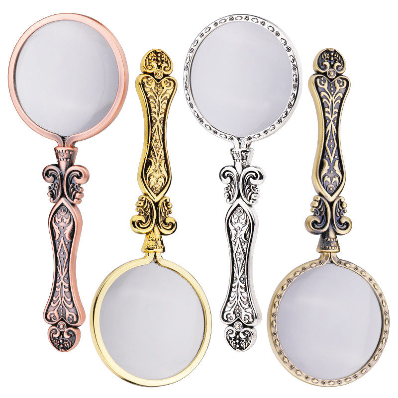 SHWAKK Kaca Pembesar Gaya Antik untuk Jahit Kaca Pembesar Genggam Lensa Kaca Pembesar Baca untuk Ker