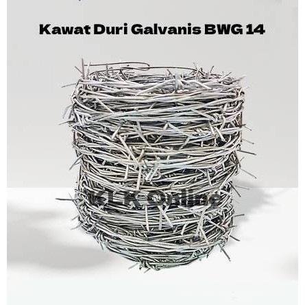 PREMIUM Kawat Duri Galvanis BWG 14