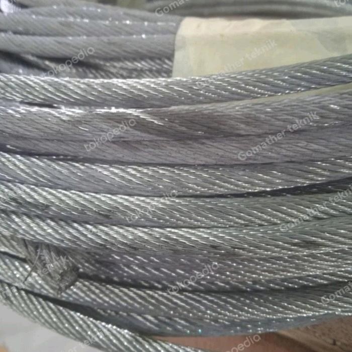 PREMIUM Sling Tali Kawat Baja Galvanis 14 mm Wire Rope Winch Hoist