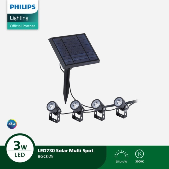 PREMIUM Philips Lampu Taman Tenaga Surya BGC025 Solar Multi Spot