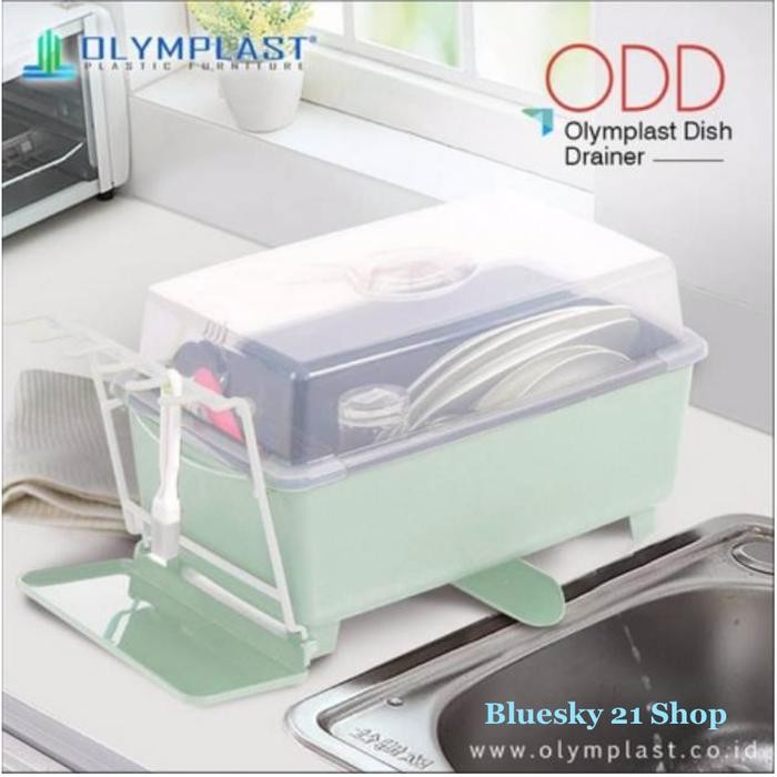 PREMIUM RAK PIRING PLASTIK ODD OLYMPLAST DENGAN TUTUP / RAK DAPUR MURAH