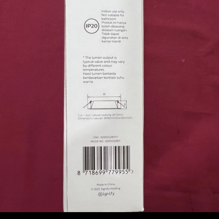 PHILIPS LAMPU DOWNLIGHT LED DN020B 18W 18W 18 WATT G3 PHILIPS