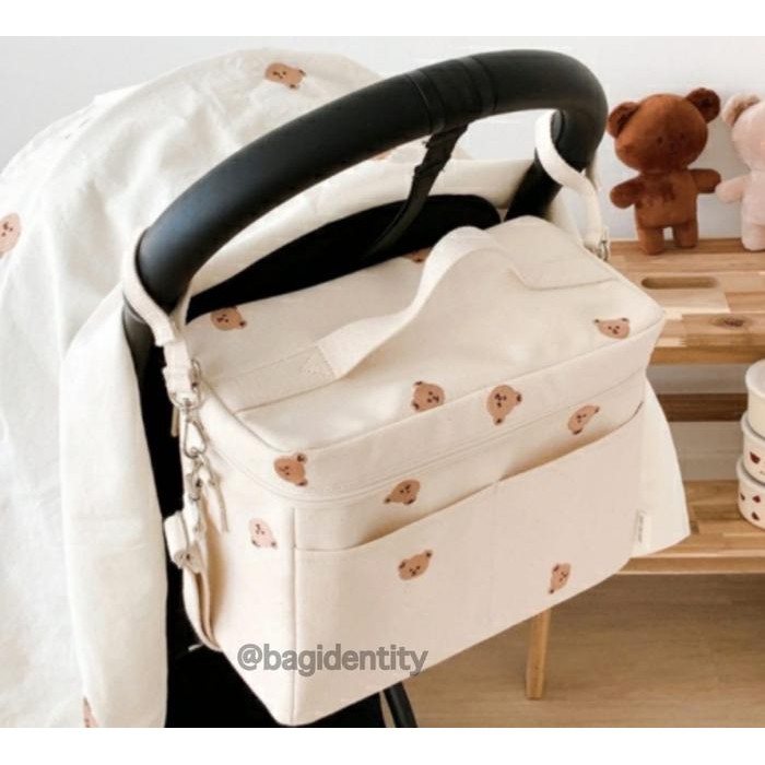 Tas Bi Multifungsi Diaper Cooler Bag roller Korea Korean Tas Asi Bear Beruang Lucu Botol Susu